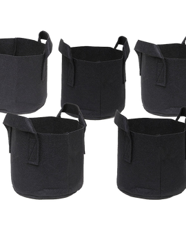 247garden 5 Pack 1 Gallon Grow Bags Aeration Fabric Pots W Handles