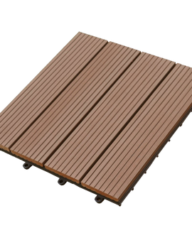 Abba Patio Inch Outdoor Four Slat Composite Interlocking Decking Tile
