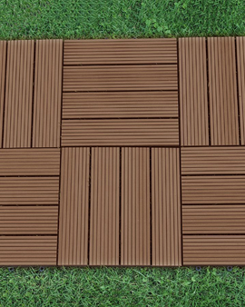 Abba Patio Inch Outdoor Four Slat Composite Interlocking Decking Tile