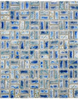 Arcadia Weave Neptune Blue Inch Porcelain Floor & Wall Tile