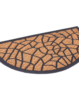 Birdrock Home 18 X 30 Half Round Natural Coir And Rubber Doormat
