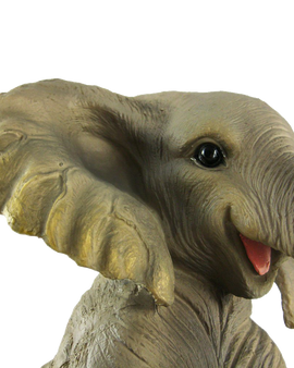Cute African Elephant Porch Garden Statue W Lantern