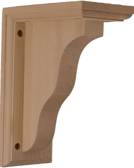 Ekena Millwork 3 1-2-Inch W by 7-Inch D by 9-Inch H Hamilton Traditional Bracket Rubber Wood