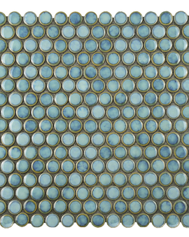 Penny Marine 12 Inch Porcelain Mosaic Floor & Wall Tile