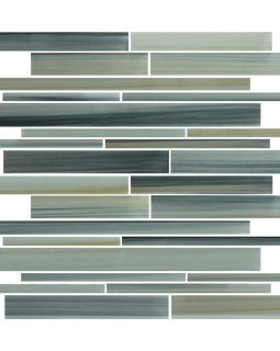 Sample Beach Break Hand Painted Linear Glass Mosaic Tiles