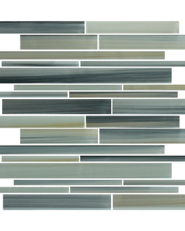 Sample Beach Break Hand Painted Linear Glass Mosaic Tiles