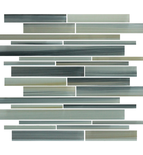Sample Beach Break Hand Painted Linear Glass Mosaic Tiles