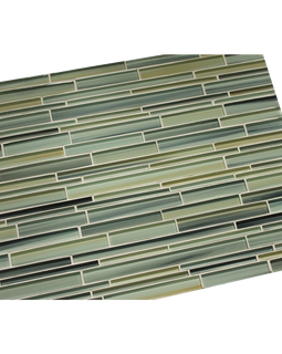Sample Beach Break Hand Painted Linear Glass Mosaic Tiles