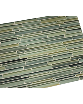 Sample Beach Break Hand Painted Linear Glass Mosaic Tiles