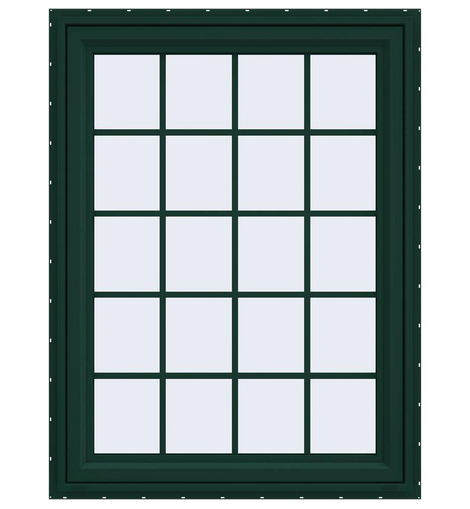 Series Left-Hand Casement Vinyl Window with Grids