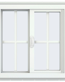 Series Left-Hand Sliding Vinyl Window with Grids