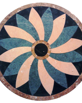 Tile Floor Medallion Marble Mosaic