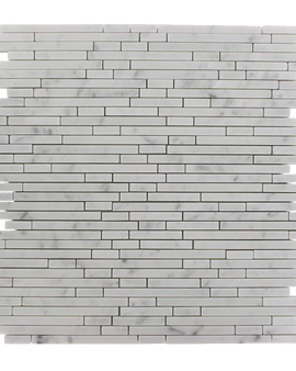 Torpedo 1-4 X Random White Carrera Pattern Marble Mosaic Tiles