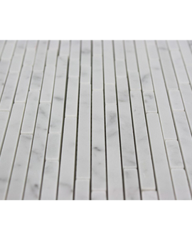 Torpedo 1-4 X Random White Carrera Pattern Marble Mosaic Tiles