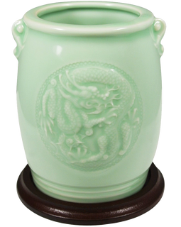 Wrapables Gifts And Decor Chinese Dragon And Phoenix Celadon Ceramic Vase