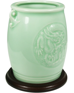 Wrapables Gifts And Decor Chinese Dragon And Phoenix Celadon Ceramic Vase